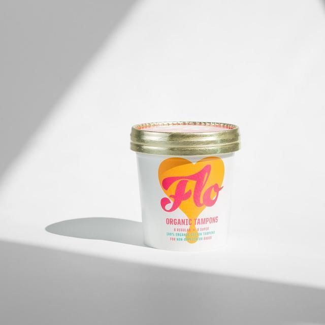 FLO Organic Non-Applicator Tampons Regular + Super Combo Pack 16 per pack