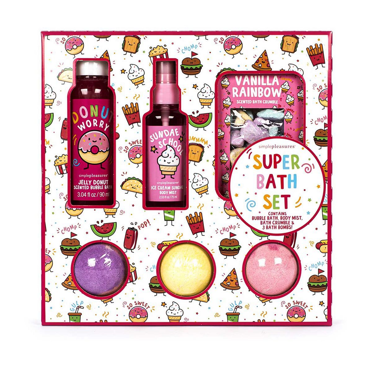 Food Doodle Large Bath Set