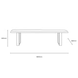 Gallery Chisbury Acacia Live Edge Dining Bench