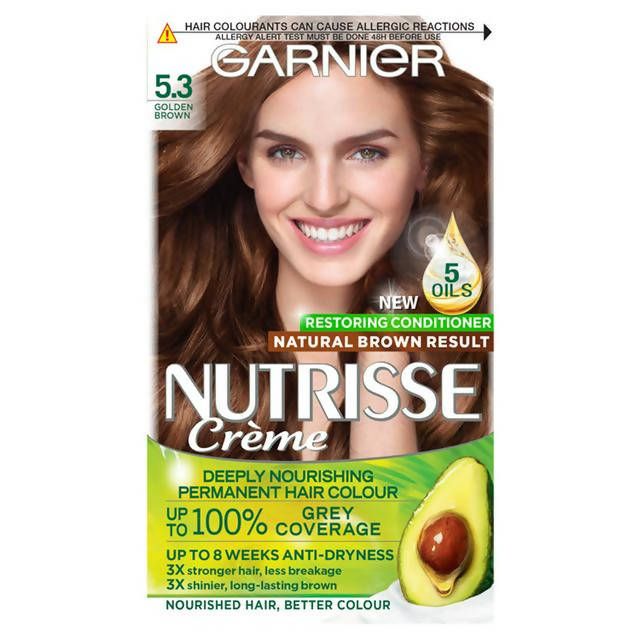 Garnier Nutrisse Permanent Hair Dye Golden Brown 5.3