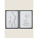 George Home Face & Body Framed Wall Art - Set of 2