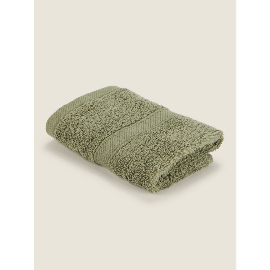 George Home Sage Green Super Soft Face Cloth