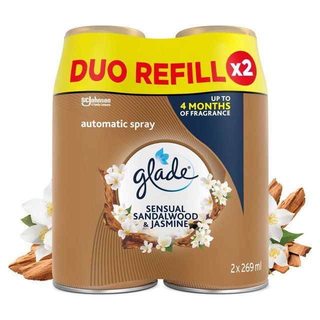 Glade Automatic Spray Twin Refill Sandalwood & Jasmine Air Freshener 2 x 269ml