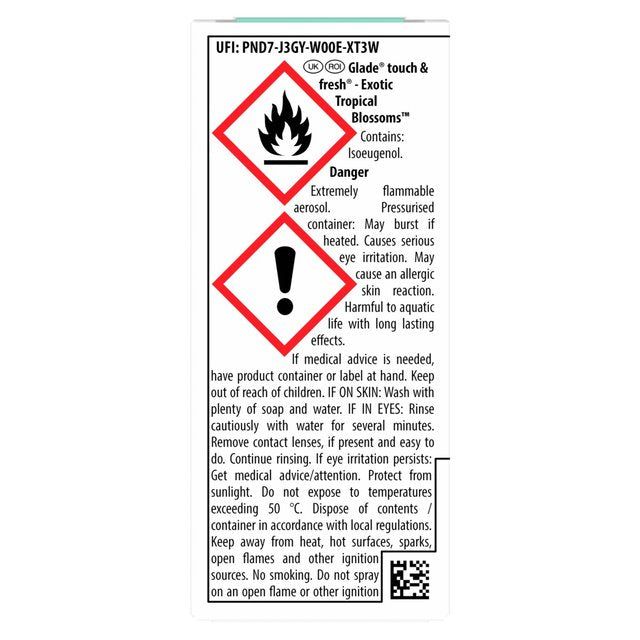 Glade Touch & Fresh Refill Exotic Tropical Blossom Air Freshener 10ml