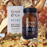 Grass & Co. RELAX Maitake Mushrooms with Ashwagandha + Magnesium 60 Vegan Capsules