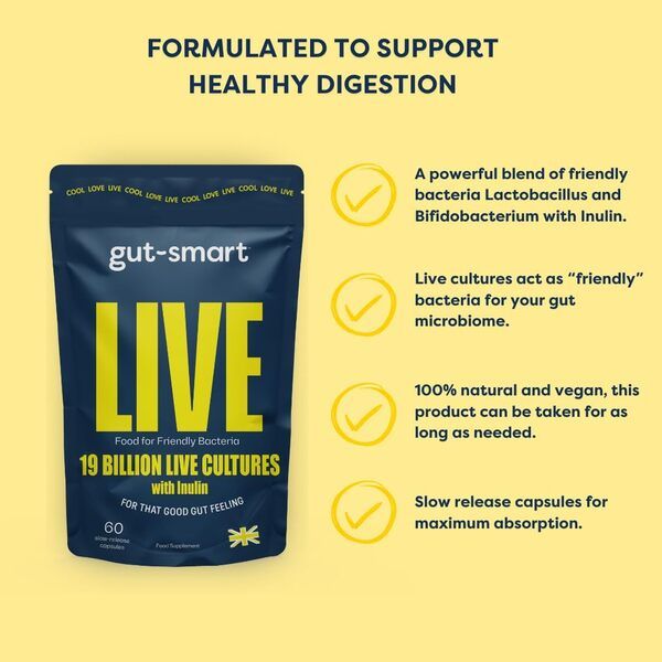gut-smart LIVE Pre & Probiotic - 60 Slow-Release Capsules