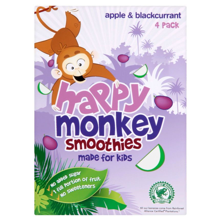 Happy Monkey Apple & Blackcurrant Smoothie