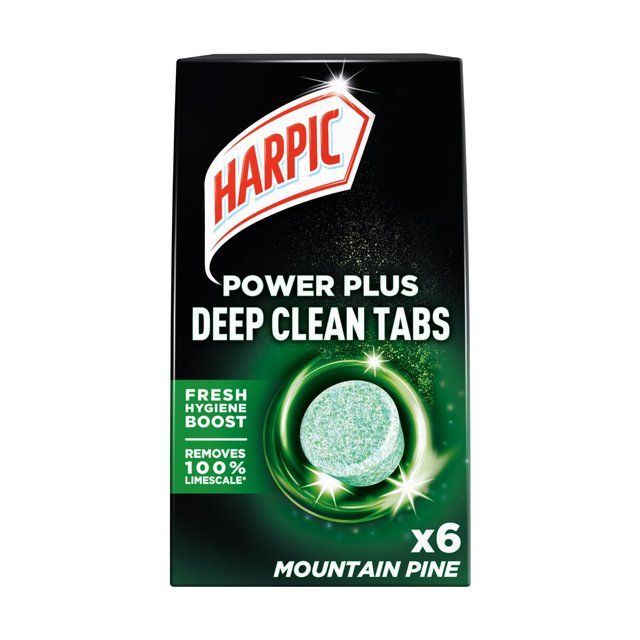Harpic Power Plus Deep Clean Tabs Toilet Cleaner Mountain Pine 6 per pack