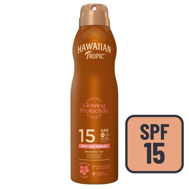 Hawaiian Tropic Protective SPF 15 Dry Oil Continuous Sunscreen Spray 200ml