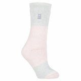 Heat Holders Ladies Thick Warm Thermal Socks 4-8 UK Dusted Pink / Silver (Catania)