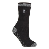 Heat Holders Ladies Winter Thermal Slipper Socks 4-8 UK Black (Florence) / 1EA