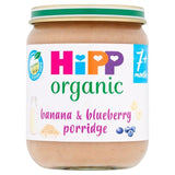 HiPP Organic Banana & Blueberry Porridge Baby Food Jar 7+ Months 160 per pack
