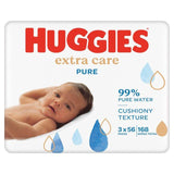 Huggies Extra Care Sensitive 99% Water Baby Wipes Jumbo Pack 12 x 56 per pack