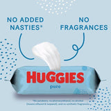 Huggies Pure 99% Water Baby Wipes Multipack 4 x 56 per pack