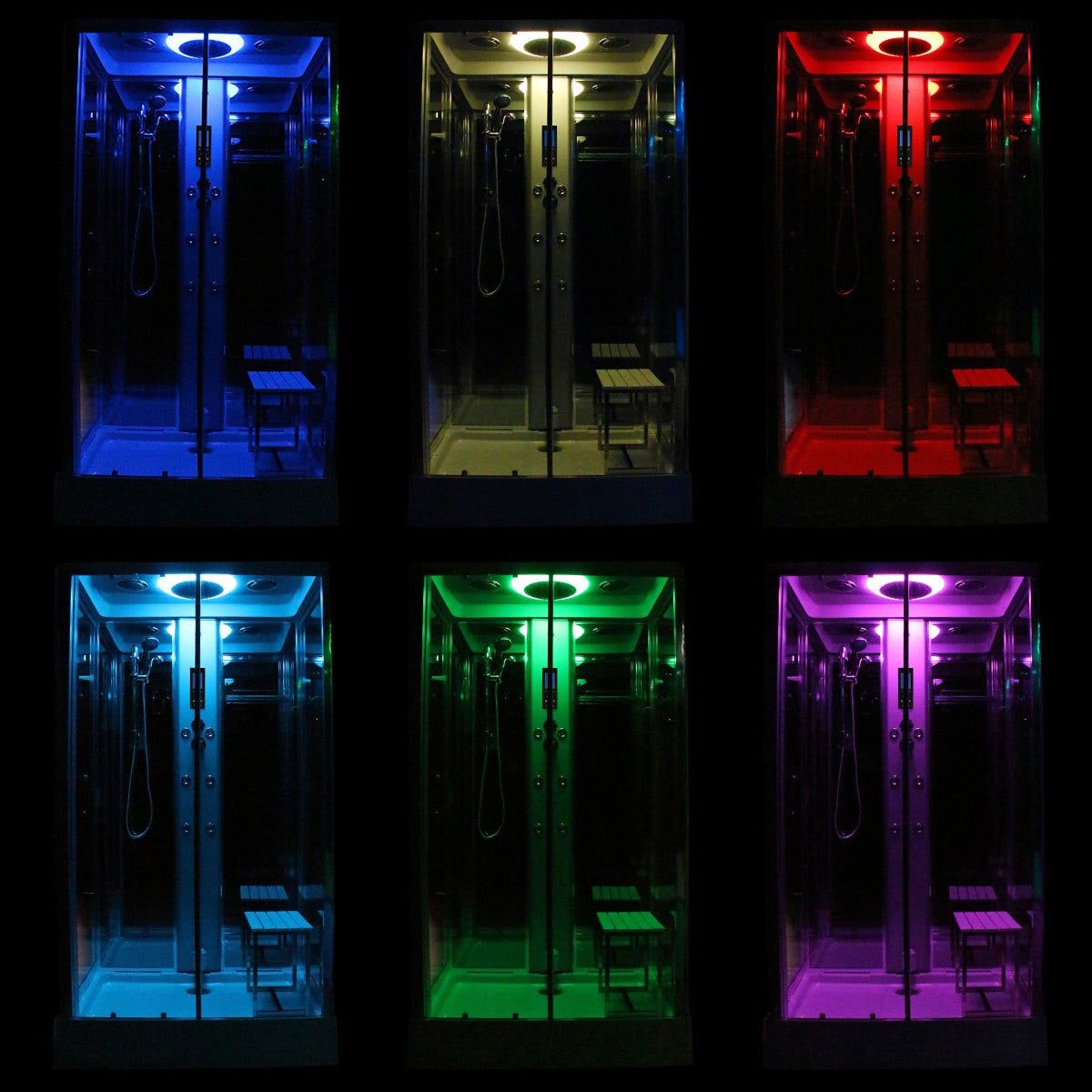 Insignia Diamond 1050 x 850mm Rectangular Steam Shower in 2 Colours