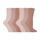 IOMI Ladies 6 Pairs Non Elastic Diabetic Socks 4-8 UK Beige / 6EA