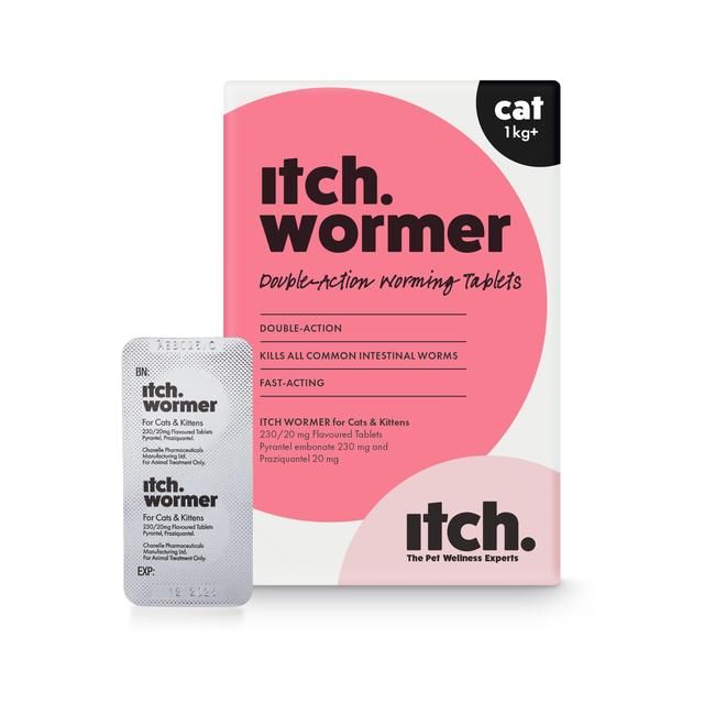 Itch Wormer Tablets For Cats (1kg +) 2 per pack