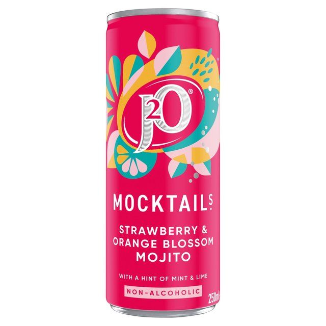 J2O Strawberry & Orange Blossom Mojito Mocktail 250ml
