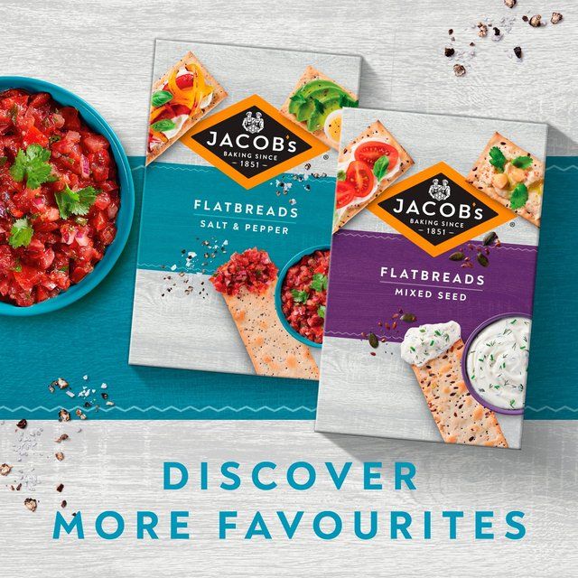 Jacob's Flatbreads Salt & Black Pepper Crackers 150 per pack