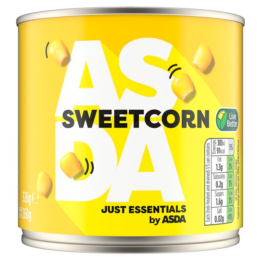 JUST ESSENTIALS by ASDA Sweetcorn in Water