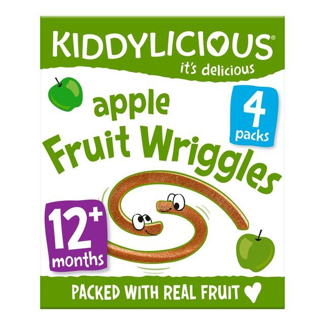 Kiddylicious Apple Wriggles Baby Snacks Multi 4 x 12g