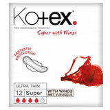 Kotex Ultra Thin Pads Super with Wings 12 per pack