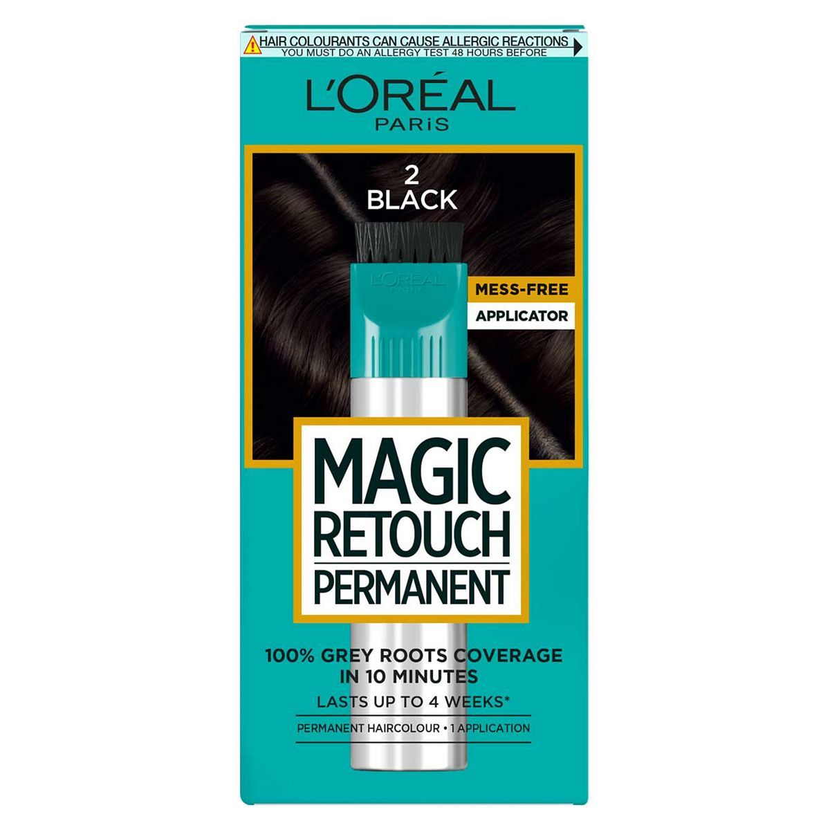 L’Oreal Paris Magic Retouch Permanent Black Root Concealer, 100% Roots Coverage With Easy Applicator, 150ml