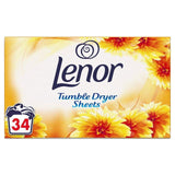 Lenor Fabric Tumble Dryer Sheets Summer Breeze 34 per pack