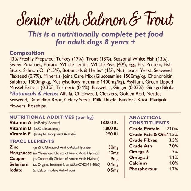 Lily's Kitchen Dog Turkey & Trout Senior Recipe Dry Food 1kg