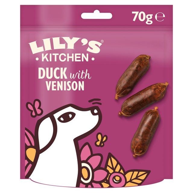 Lily's Kitchen Scrumptious Duck & Venison Sausages for Dogs 70g