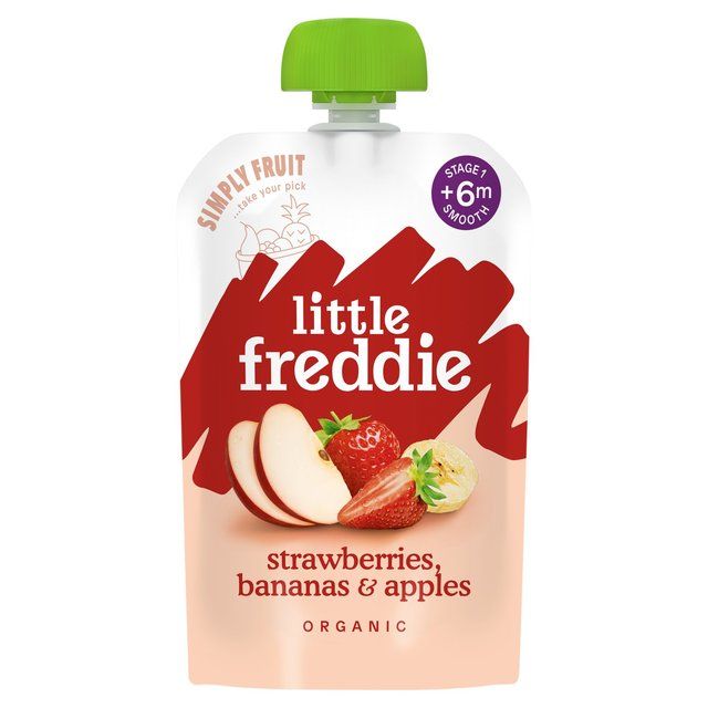 Little Freddie Organic Fragrant Strawberries Bananas & Apples 100g