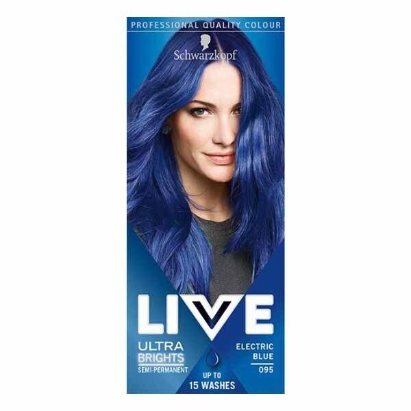 LIVE Ultra Brights 091 Raspberry Rebel Hair Dye Electric Blue 095