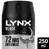 Lynx Anti-Perspirant Deodorant Spray Aerosol Xxl Black 250ml