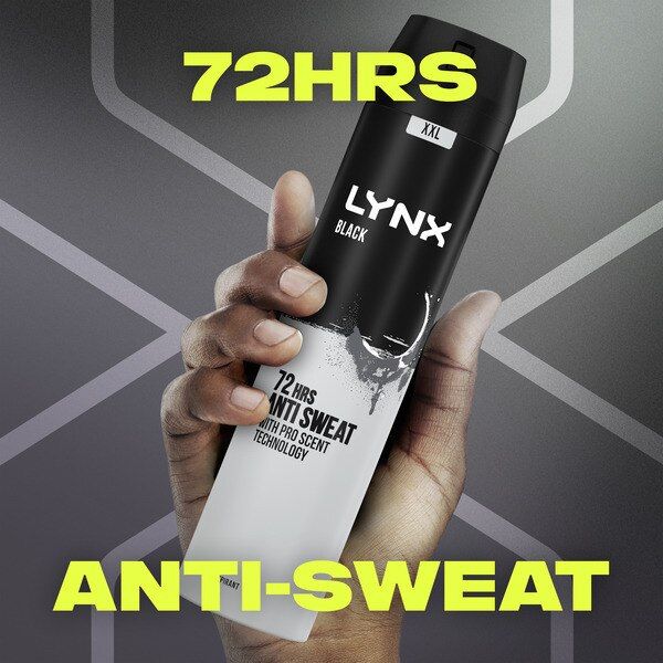 Lynx Anti-Perspirant Deodorant Spray Aerosol Xxl Black 250ml