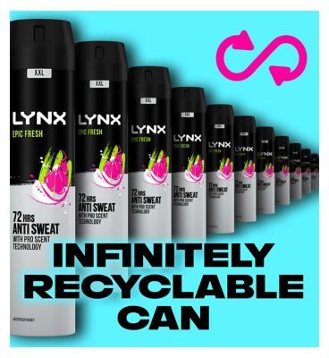 Lynx Epic Fresh Grapefruit & Tropical Pineapple Scent Antiperspirant Deodorant for Men 250ml