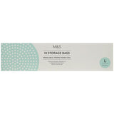 M&S 10 Large Resealable Storage Bags 10 per pack