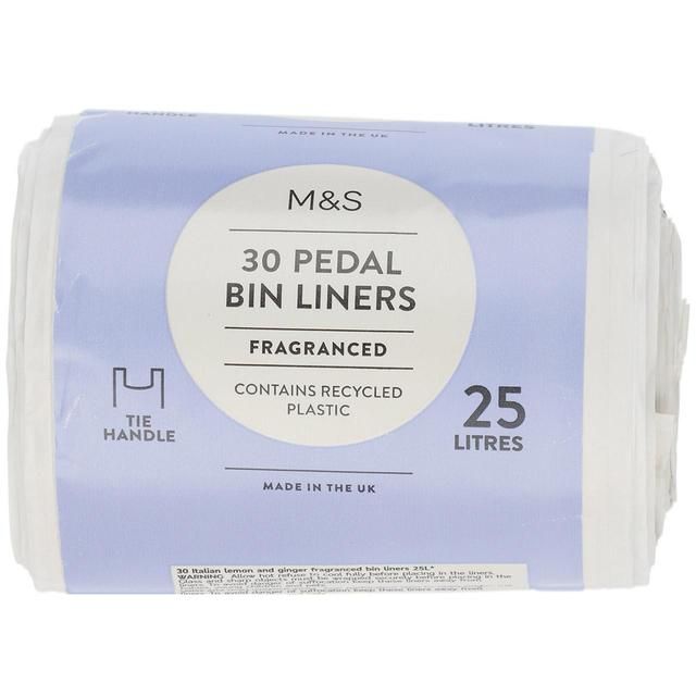 M&S 30 Fragranced Tie Handle 25L Pedal Bin Liners 30 per pack