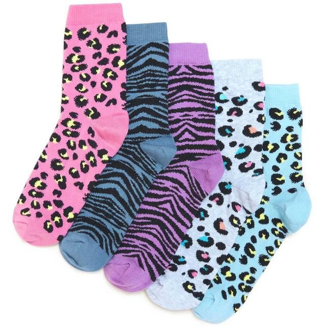 M&S Cotton Animal Socks 6-8 Multi 5 per pack