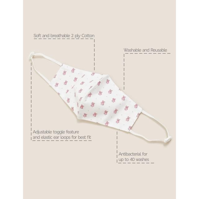 M&S Kids Covid Face Coverings Percy Pig 5 per pack