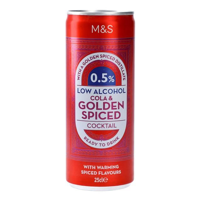 M&S Low Alcohol Golden Spiced & Cola 250ml