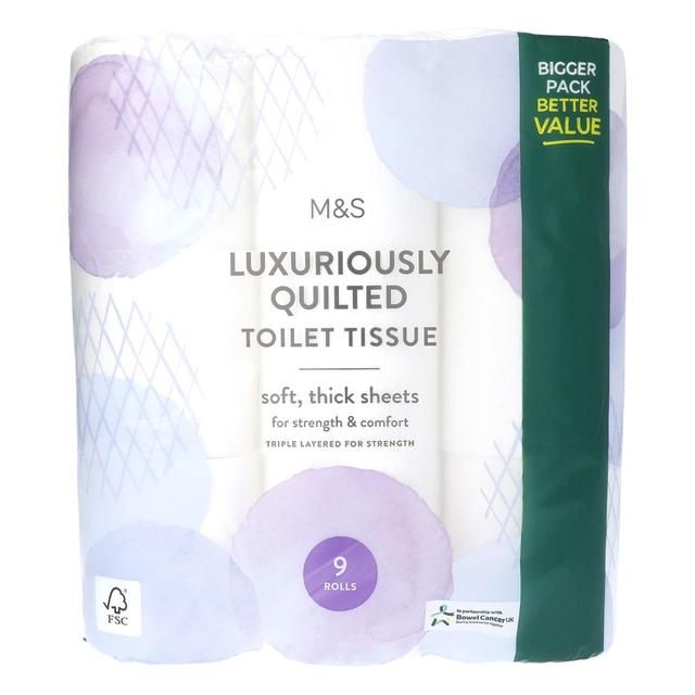 M&S Quilted Toilet Tissue 9 per pack