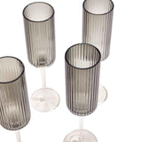 M&S Set of 4 Handmade Celine Champagne Flutes Grey 4 per pack
