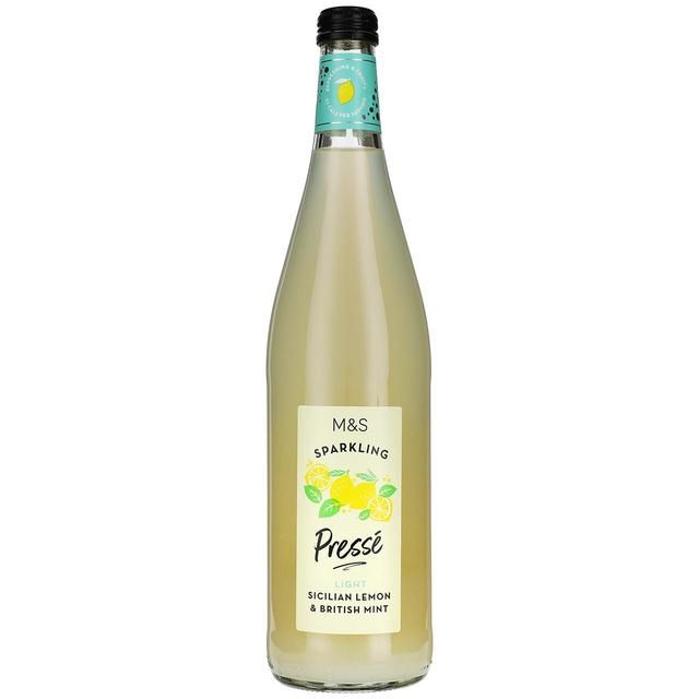M&S Sparkling Sicilian Lemon & British Mint Presse 750ml
