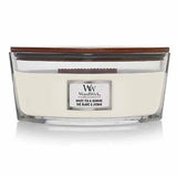 Woodwick Große Ellipse Duftkerze Weißer Tee & Jasmin 454 g