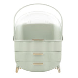 Livingandhome Dustproof Makeup Organizer - Mint Green
