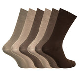 Mens Bamboo Breathable Ribbed Socks (6 Pairs) (UK 6-11)