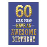 Simon Elvin Have An Awesome Birthday 60th Card
