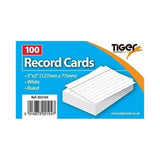 Tiger Stationery Ryman Lineal Record Cards (Packung mit 100 Stück)