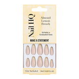 Nail HQ Mandel-Zitronen-French-Nails (24 Stück)