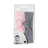 Danielle Creations Pink & Grey Spa Waffle Headband Set of 2